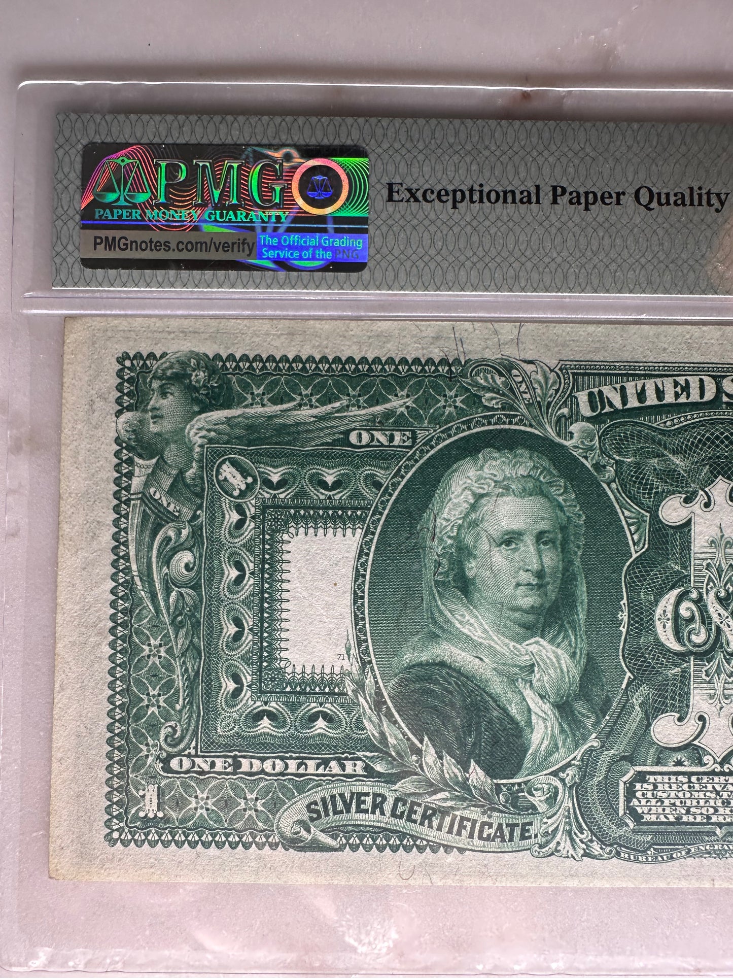 1896 US $1 Silver Certificate Educational Note MS63 EPQ Choice UNC FR 224