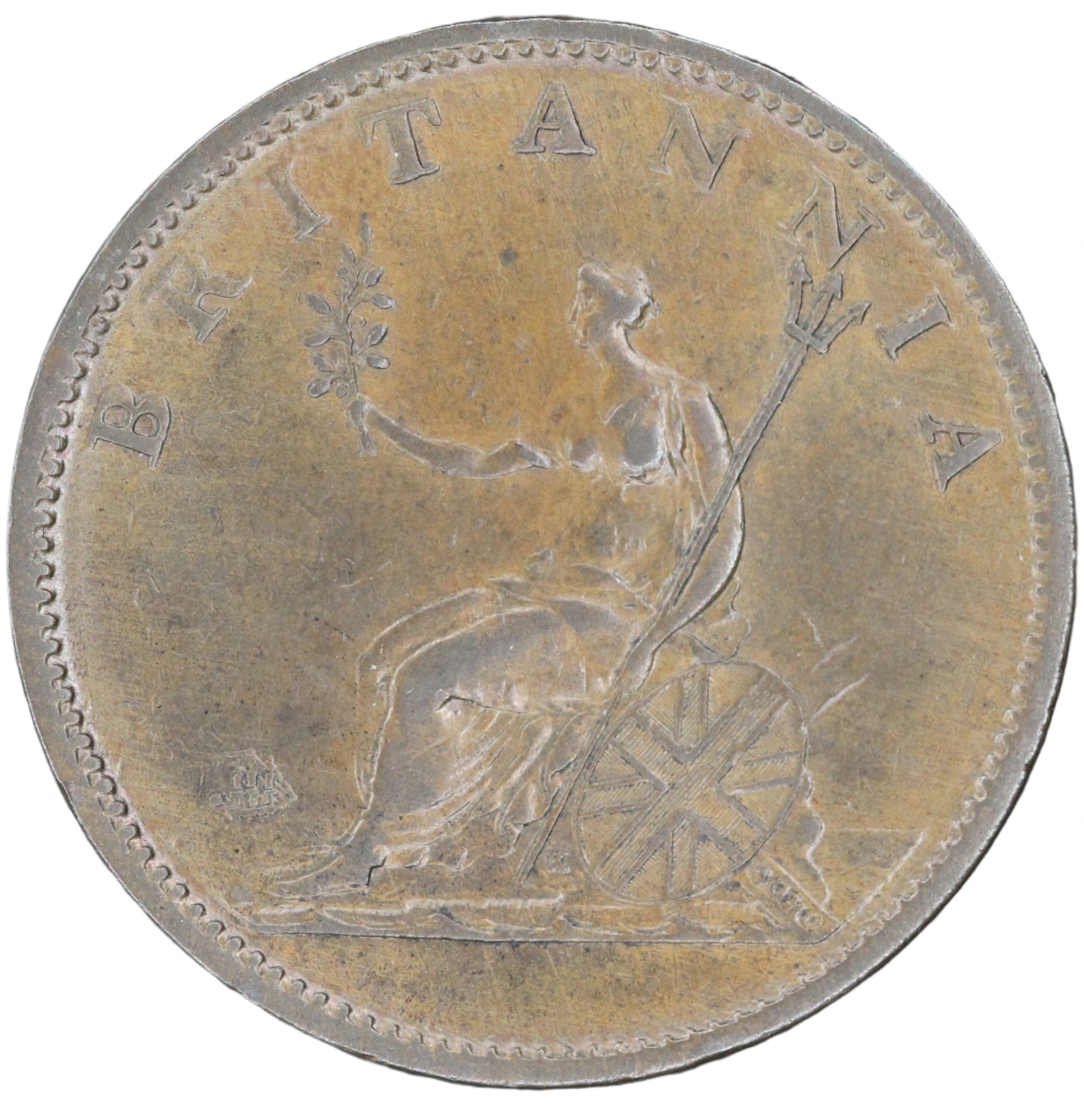 1807 Great Britain George III 1/2 Penny KM 662 Copper