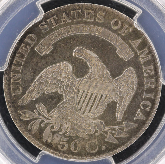1829 Capped Bust Lettered Edge Half 50C PCGS AU55 O-112a