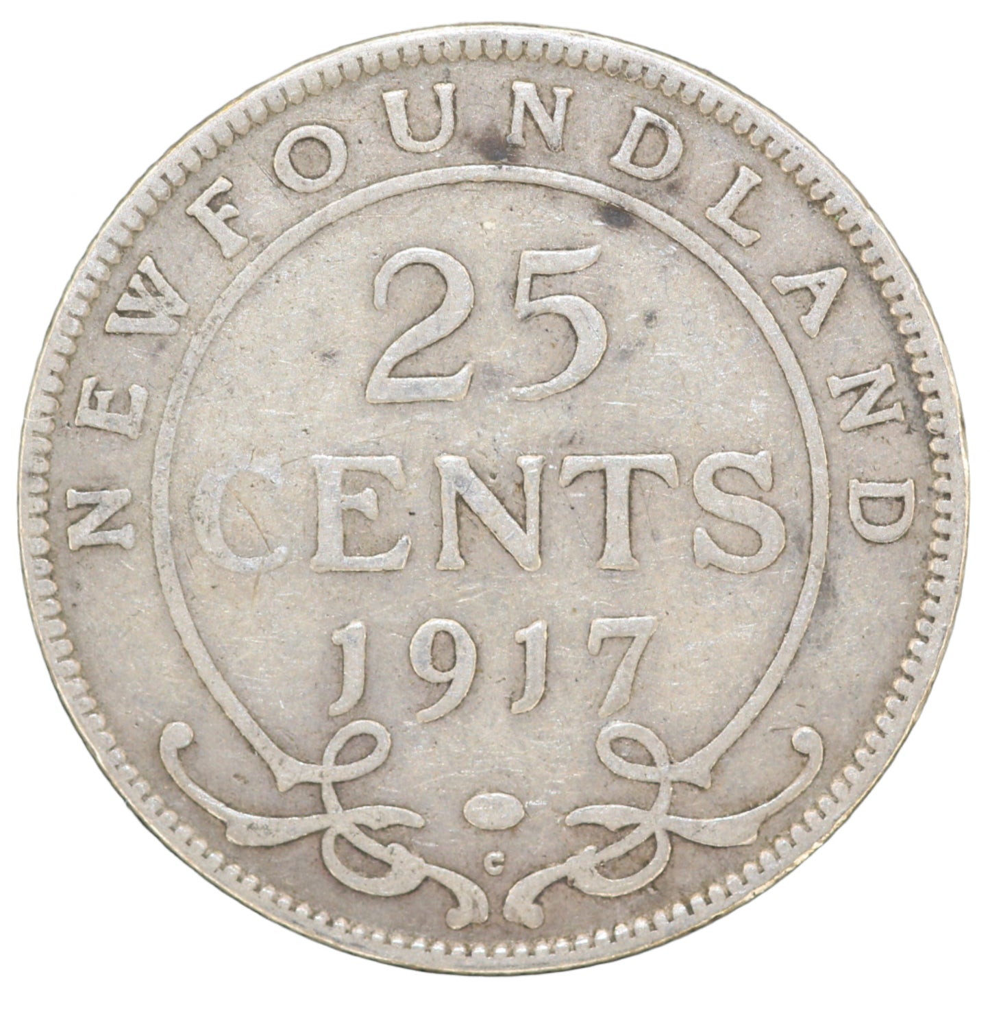 1917 New Foundland Quarter KM 17