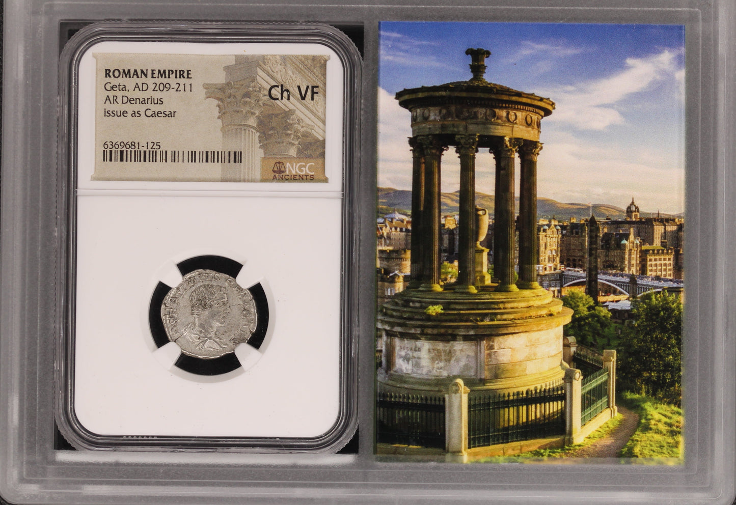 Roman Empire Geta, AD 209-211 AR Denarius, Issue as Caesar Ch VF