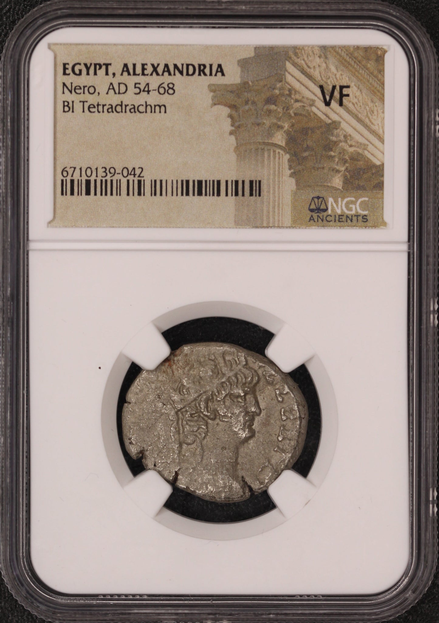 Egypt Nero, AD 54-68 BI Tetradrachm NGC VF