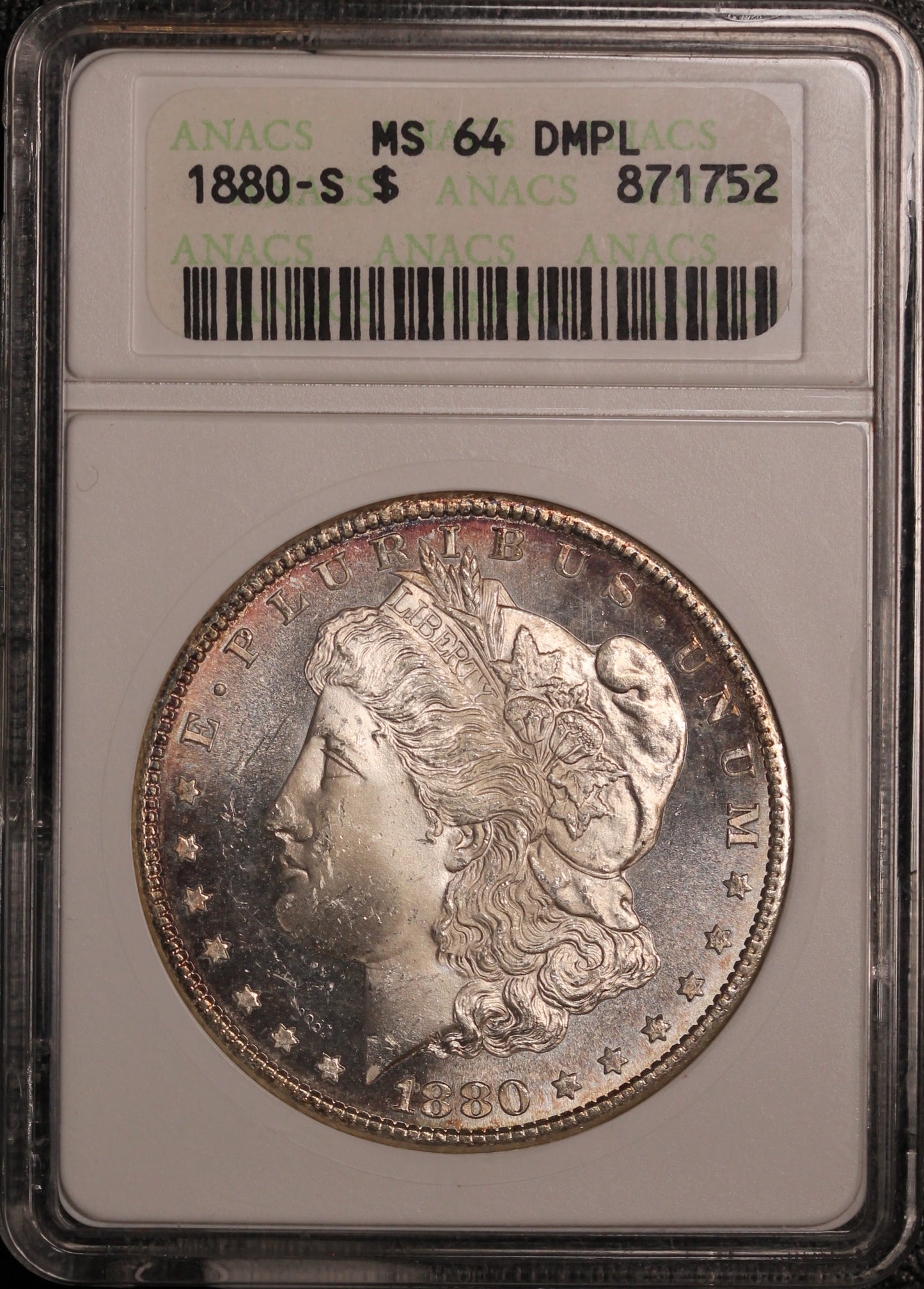 1880-S Morgan Dollar MS 64 DMPL