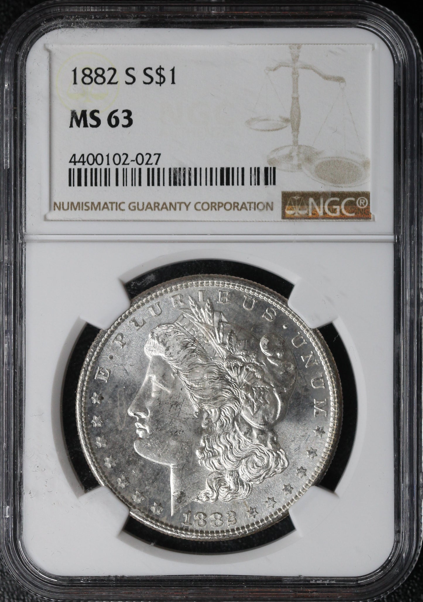 1882 Morgan Dollar MS63 NGC