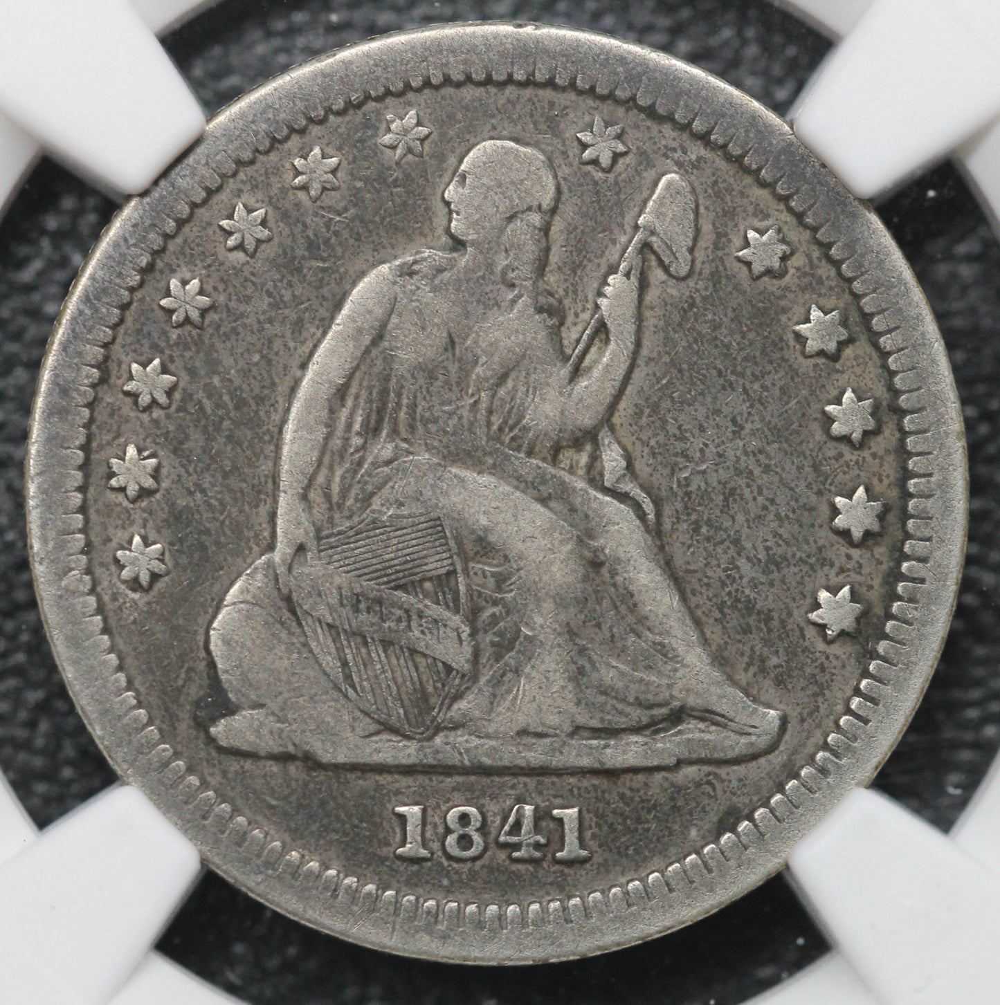 1841 O Seated Liberty 25C VF25 NGC
