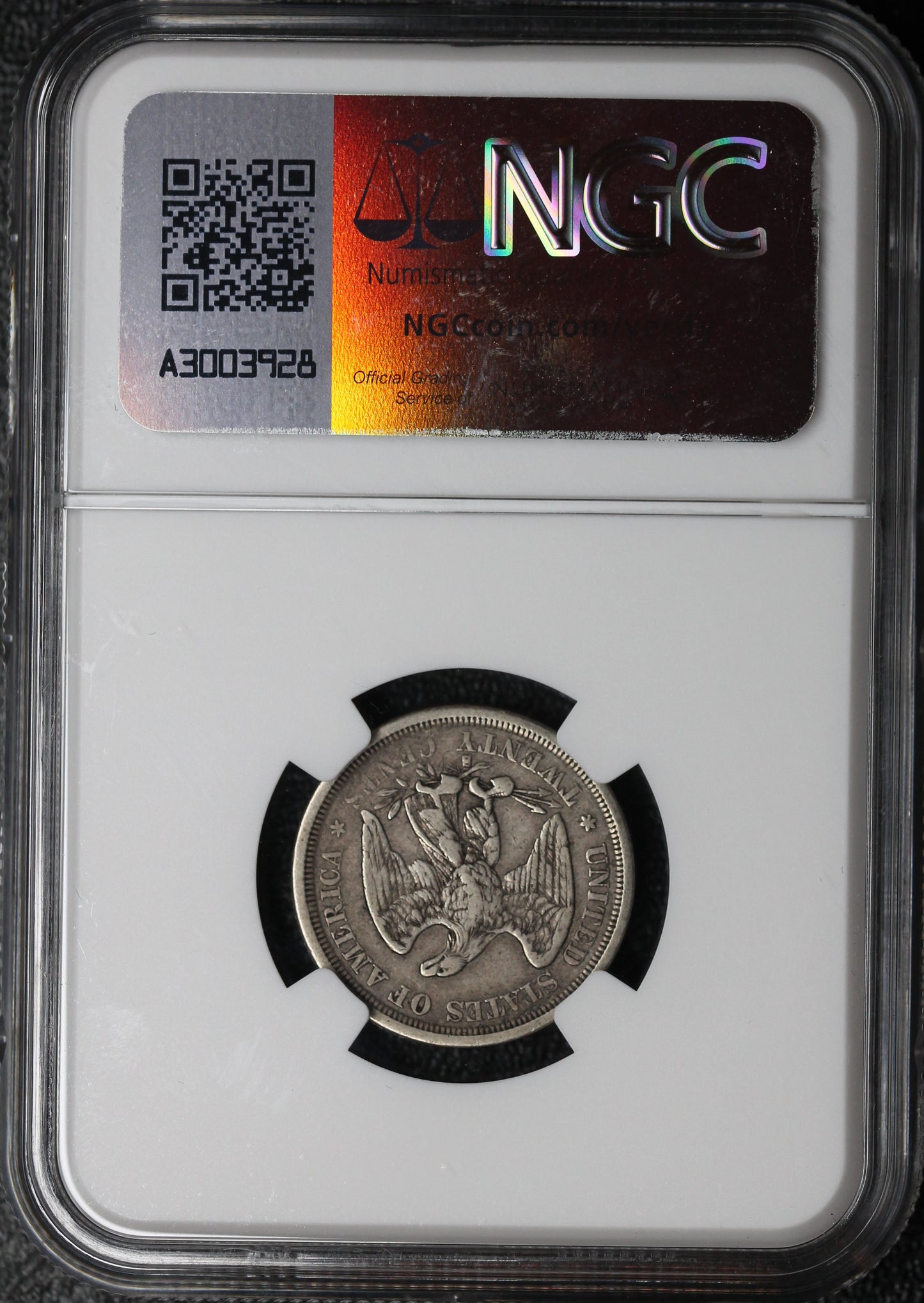 1875-S Seated Liberty 20C XF40 NGC