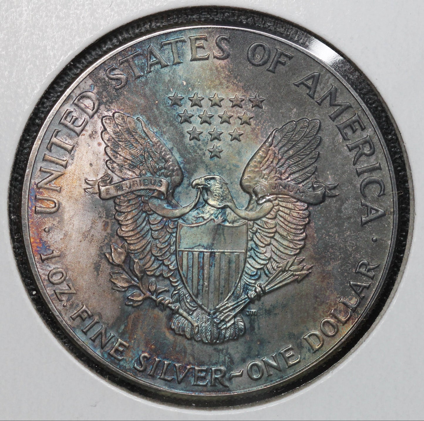 1986 Walking Liberty 1 oz Silver Dollar ASE Toning