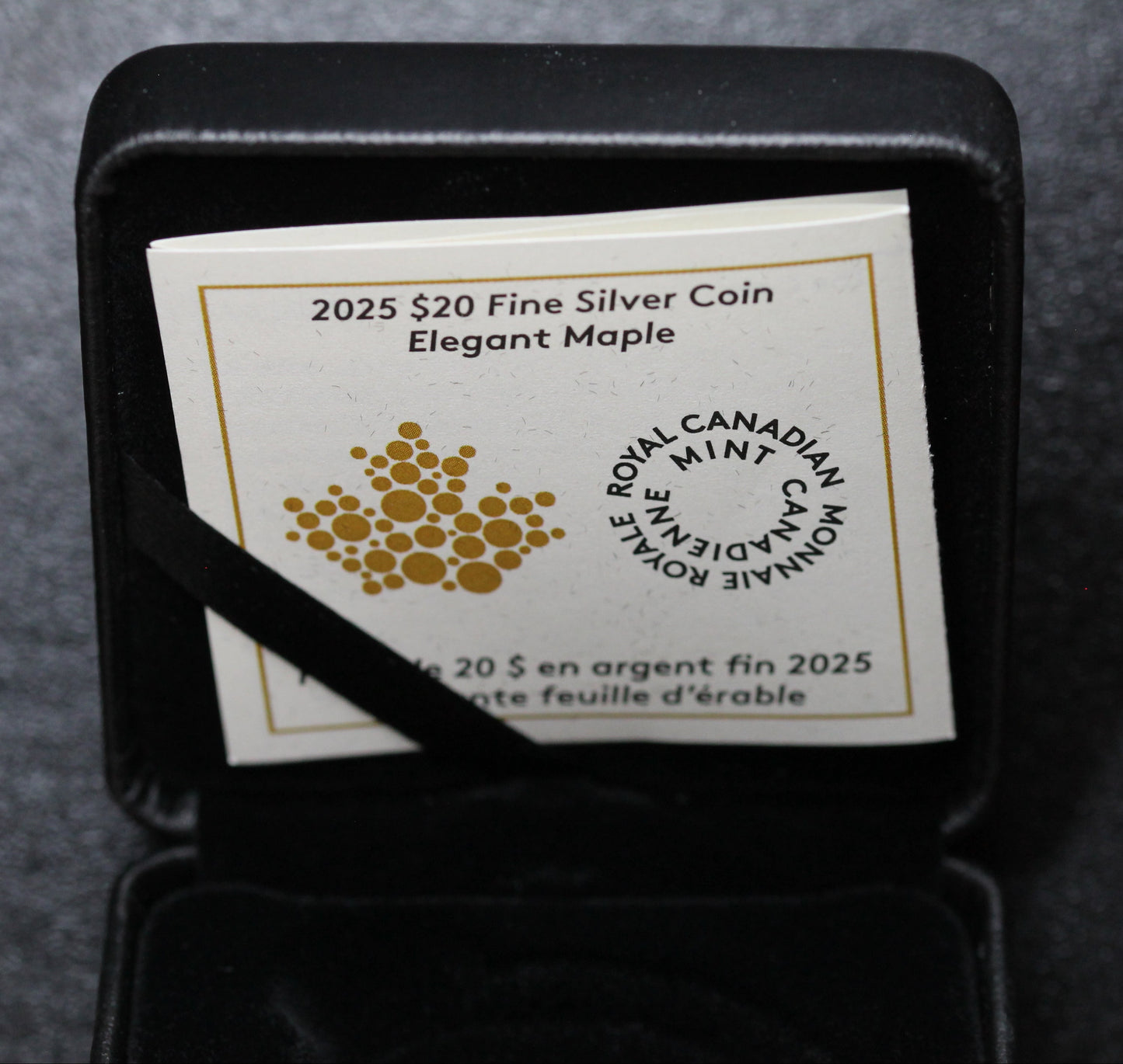 2025 Canada $20 Elegant Maple Leaf Black Rhodium First Releases PF70 MATTE NGC