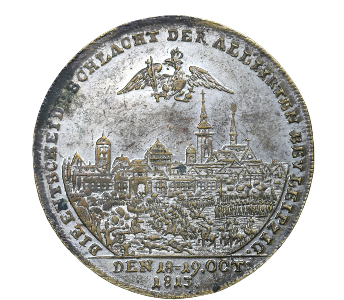 1813 Jeton Battle of Leipzig Medal KM561