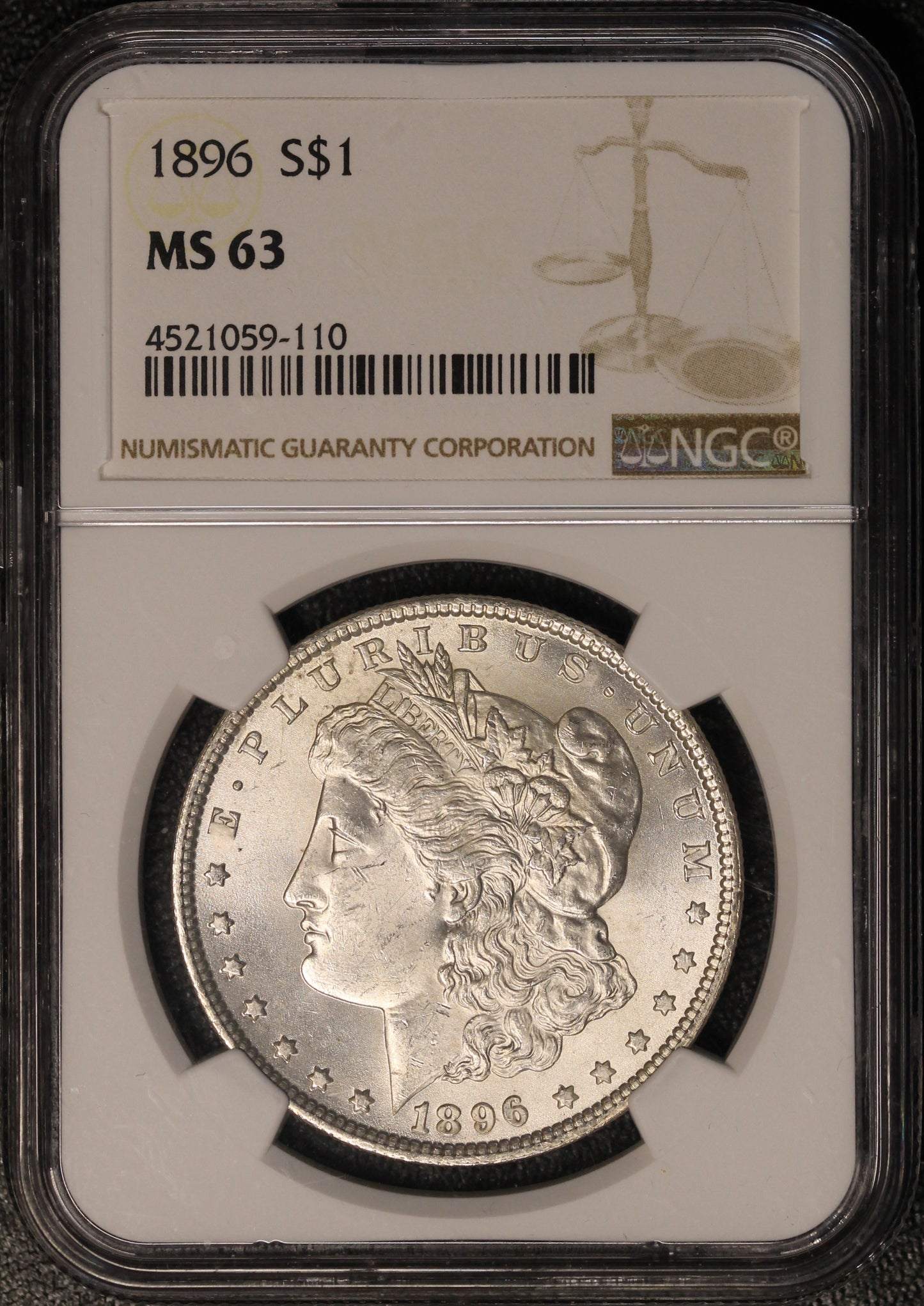 1896 Morgan Dollar MS 63 NGC