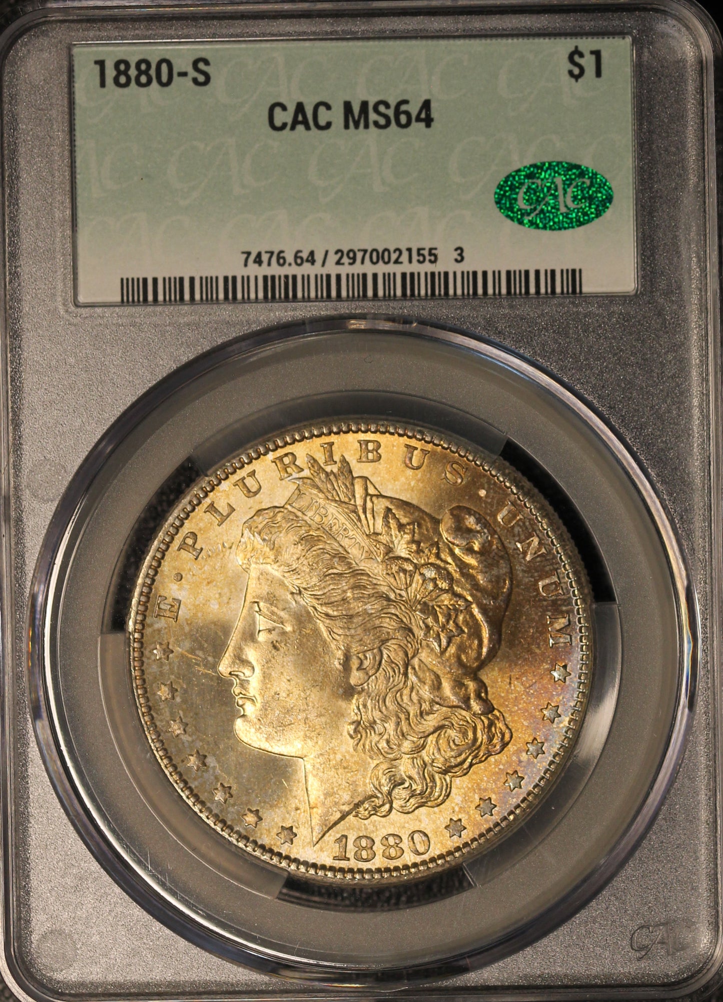 1880 S Morgan Dollar CAC MS64