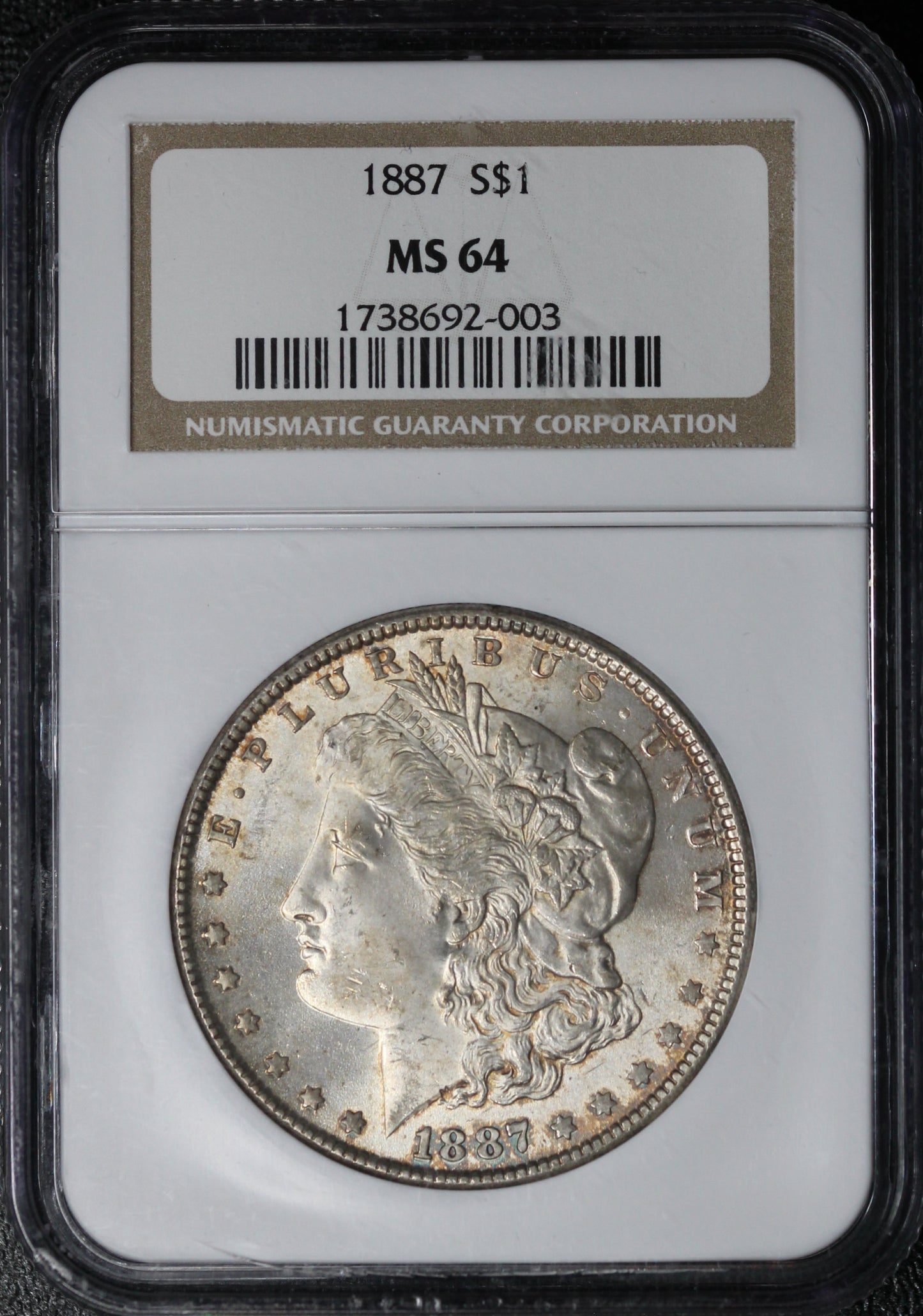 1887 Morgan Dollar MS64 NGC
