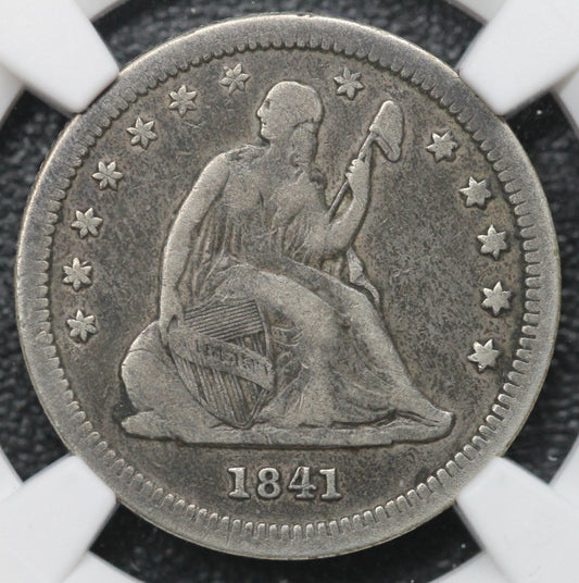 1841 O Seated Liberty 25C VF25 NGC