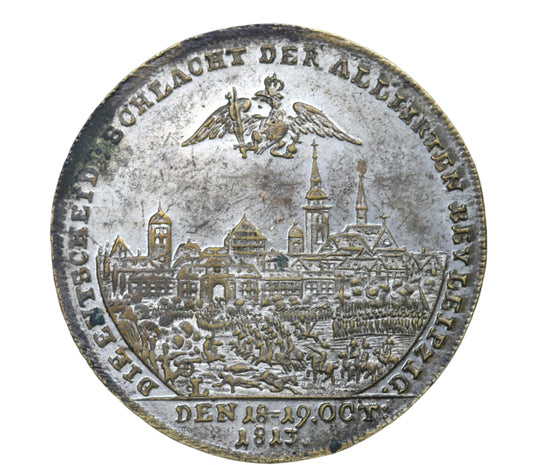 1813 Jeton Battle of Leipzig Medal KM561