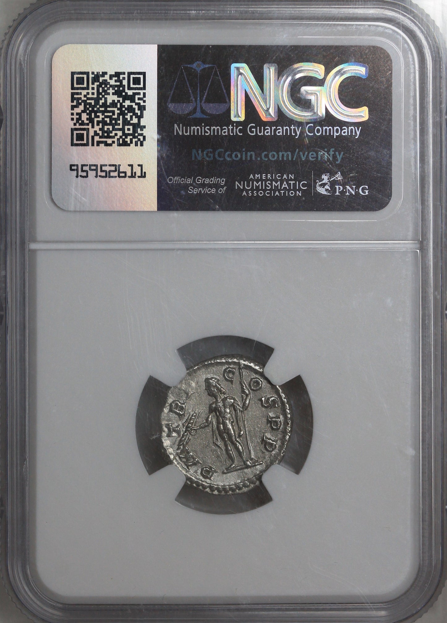 Roman Empire Sev. Alexander, AR Denarius Antioch AD 222-235 SPQR Collection NGC XF