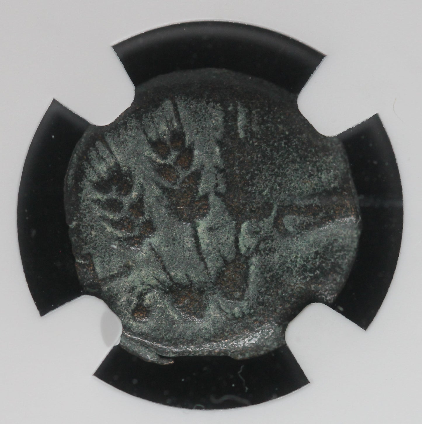 Judea Agrippa I, AE Prutah AD 37-44 under Claudius AD 41-42 NGC F "Money of the Bible"