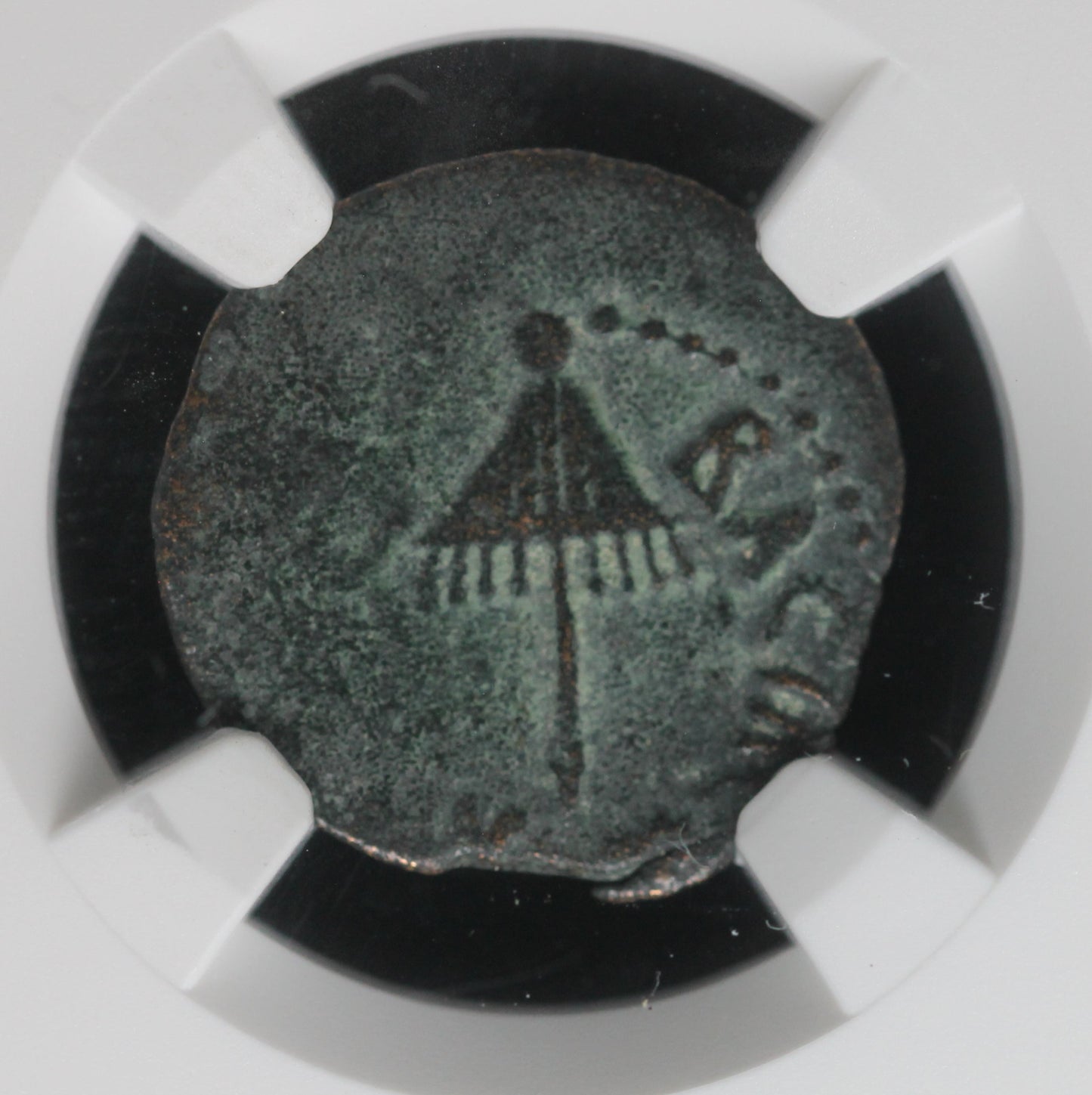 Judea Agrippa I, AE Prutah AD 37-44 under Claudius AD 41-42 NGC F "Money of the Bible"
