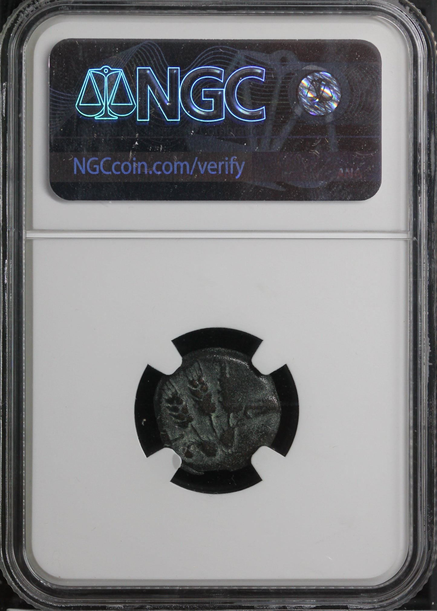 Judea Agrippa I, AE Prutah AD 37-44 under Claudius AD 41-42 NGC F "Money of the Bible"