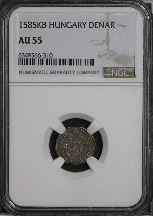 1585KB Hungary Denar NGC AU 55