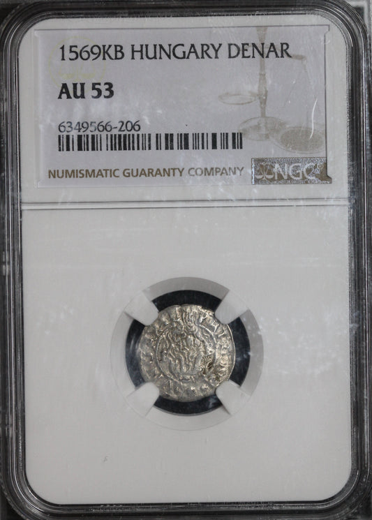 1569KB Hungary Denar NGC AU 53