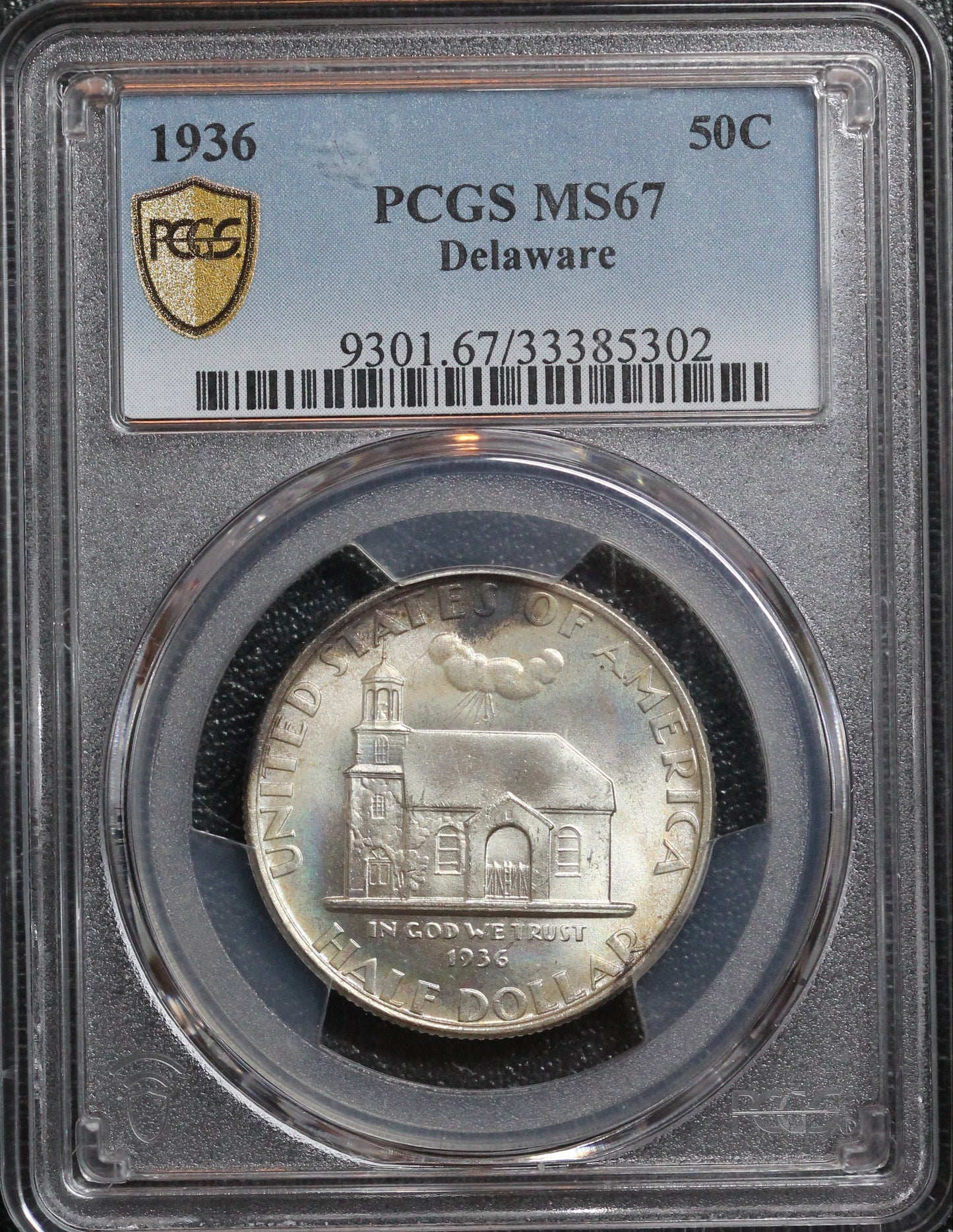 1936 Delaware Half Dollar PCGS MS67