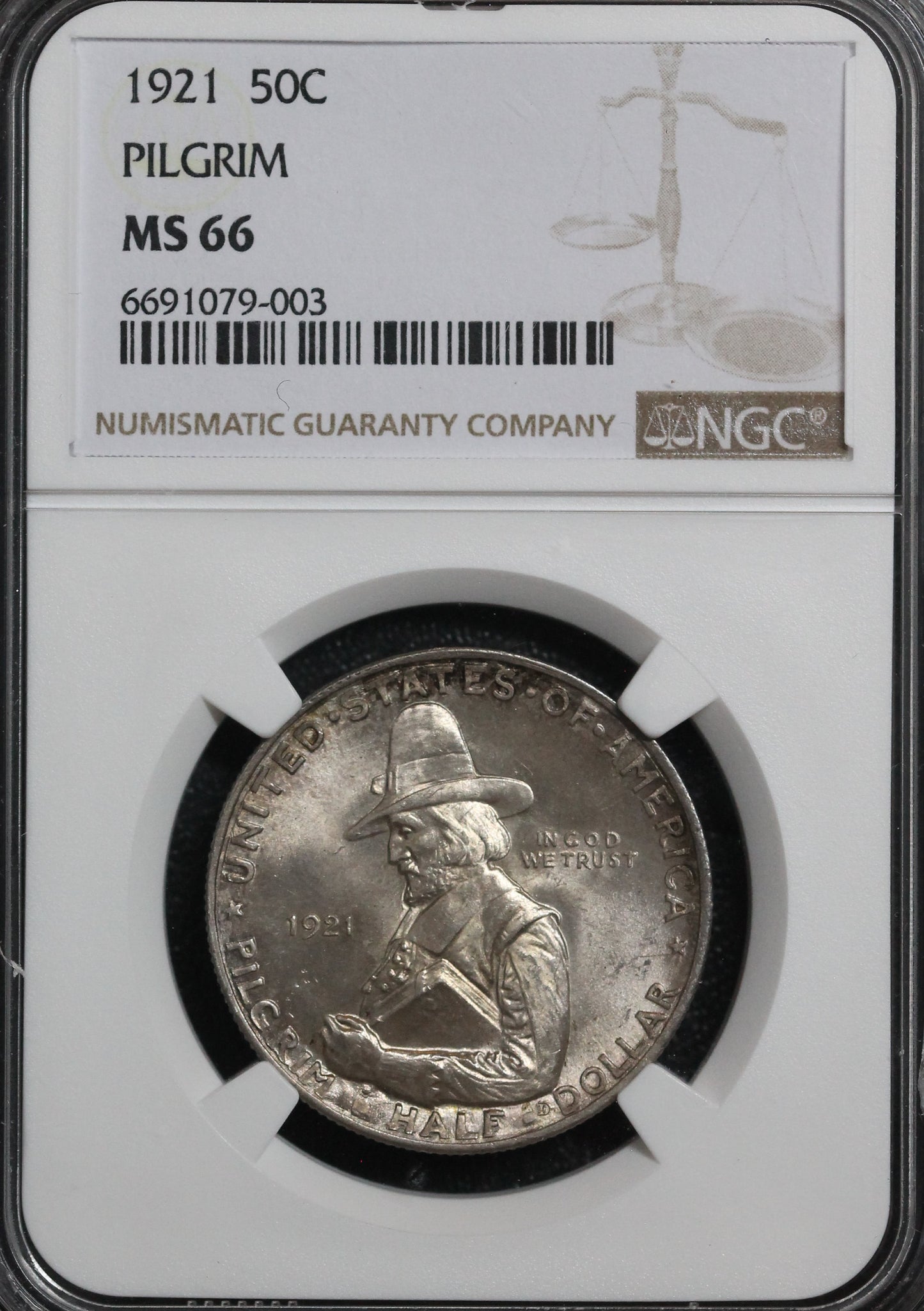 1921 Pilgrim Half Dollar NGC MS66