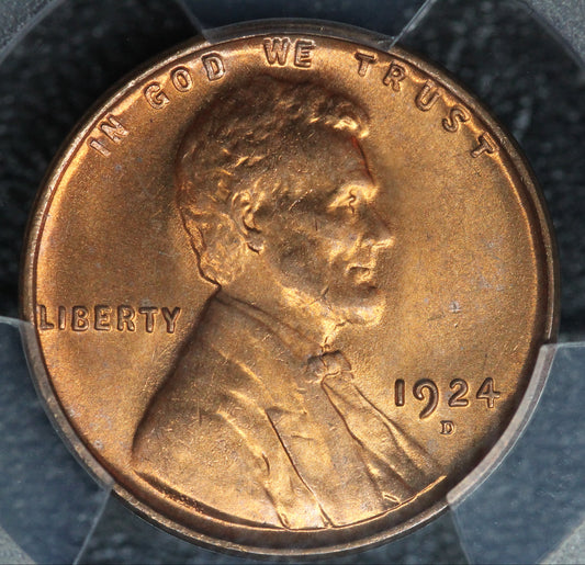1924-D Lincoln Wheat Cent, PCGS MS65RD