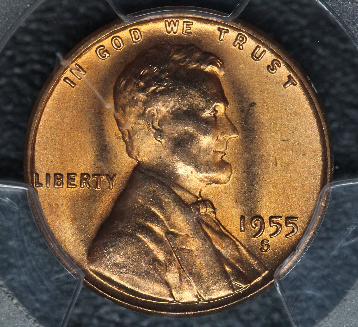 1955-S Lincoln Wheat Cent, PCGS MS66RD