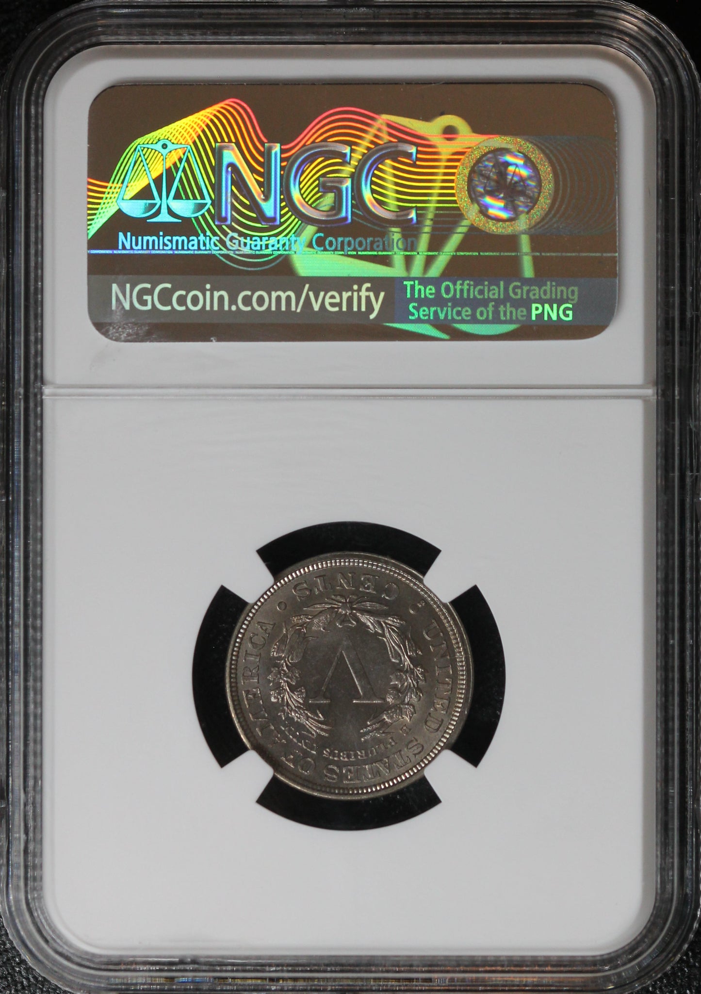 1912-S V Nickel, NGC MS65