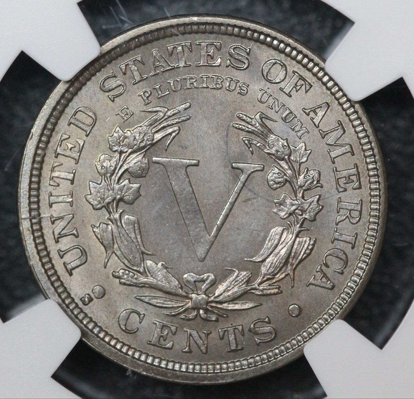 1912-S V Nickel, NGC MS65