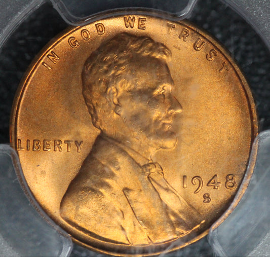 1948-S Lincoln Wheat Cent, PCGS MS66RD