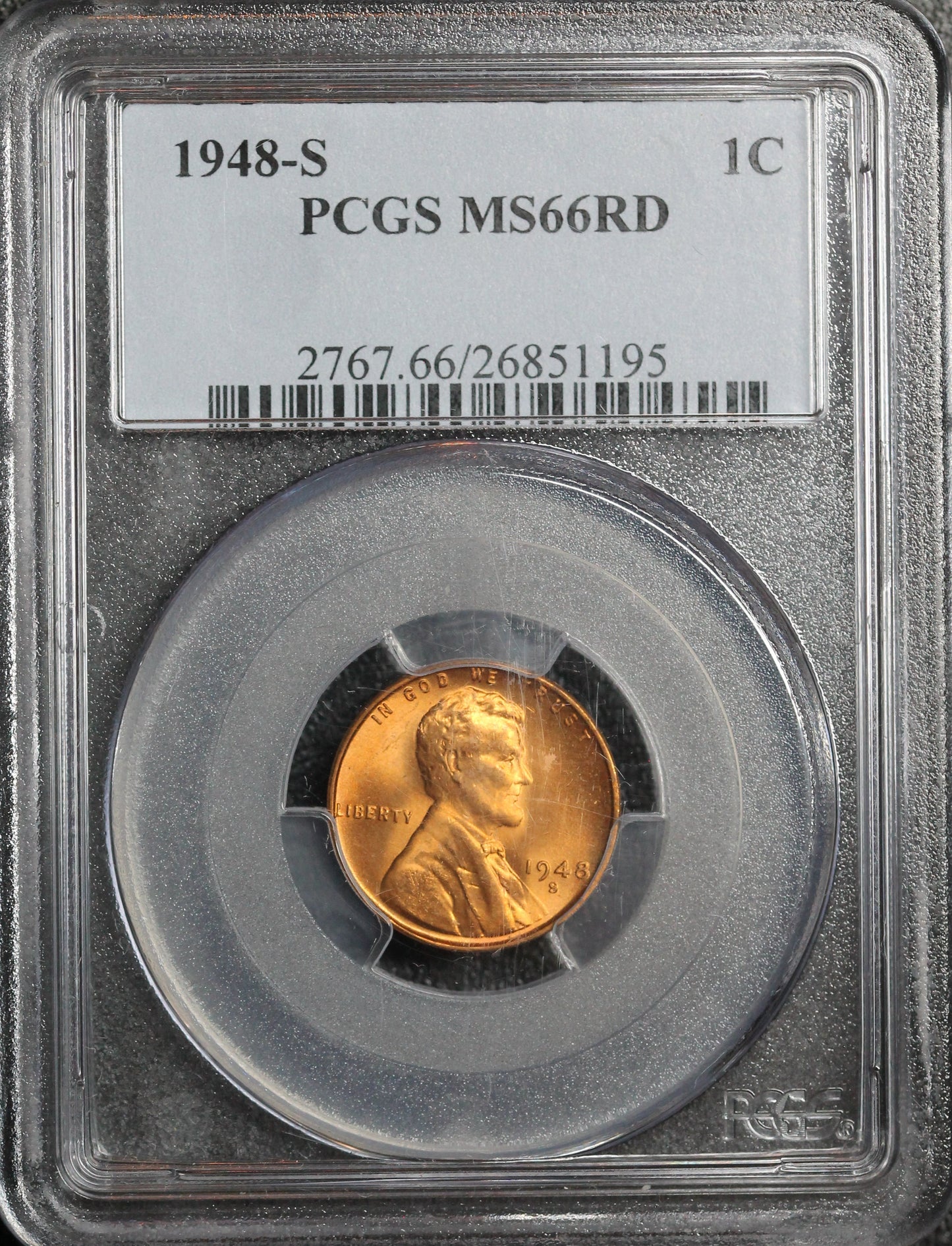 1948-S Lincoln Wheat Cent, PCGS MS66RD