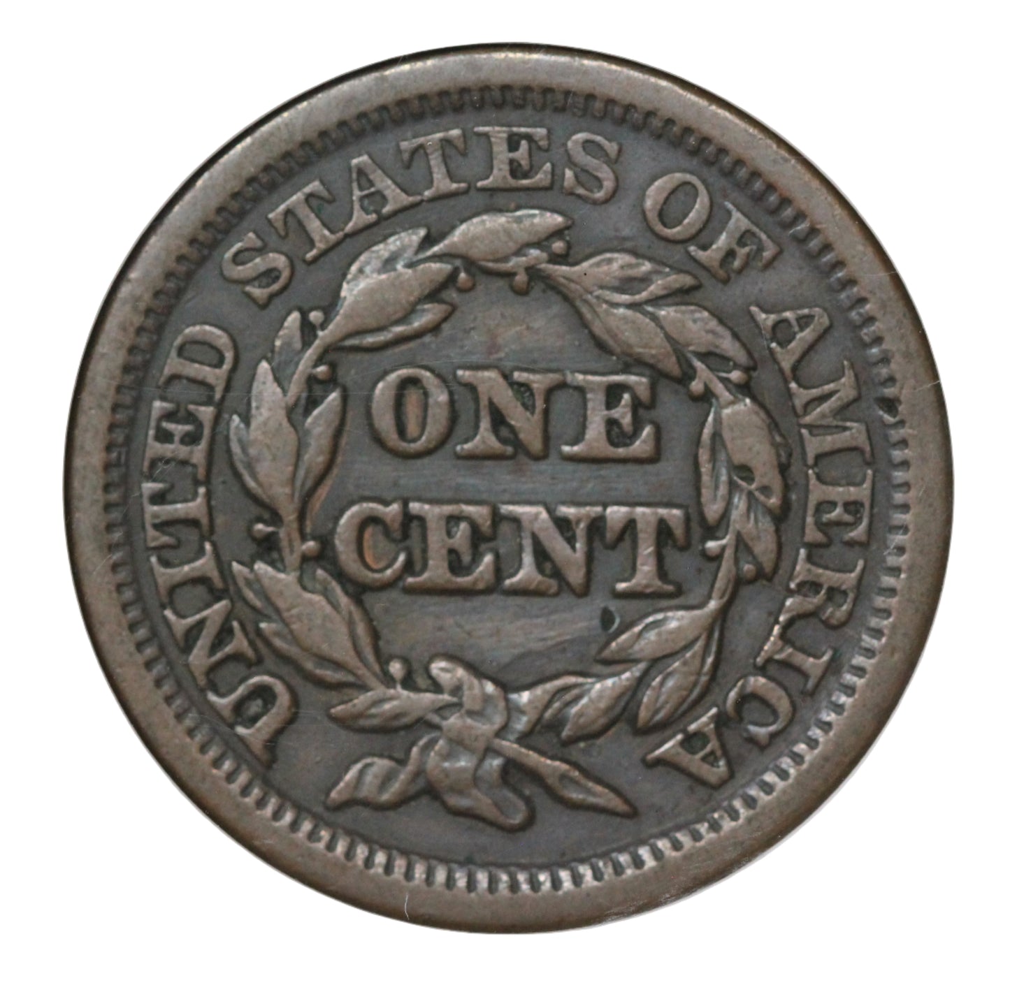 1847 Large Cent, ANACS VF 30 Details, Scratched-Tooled