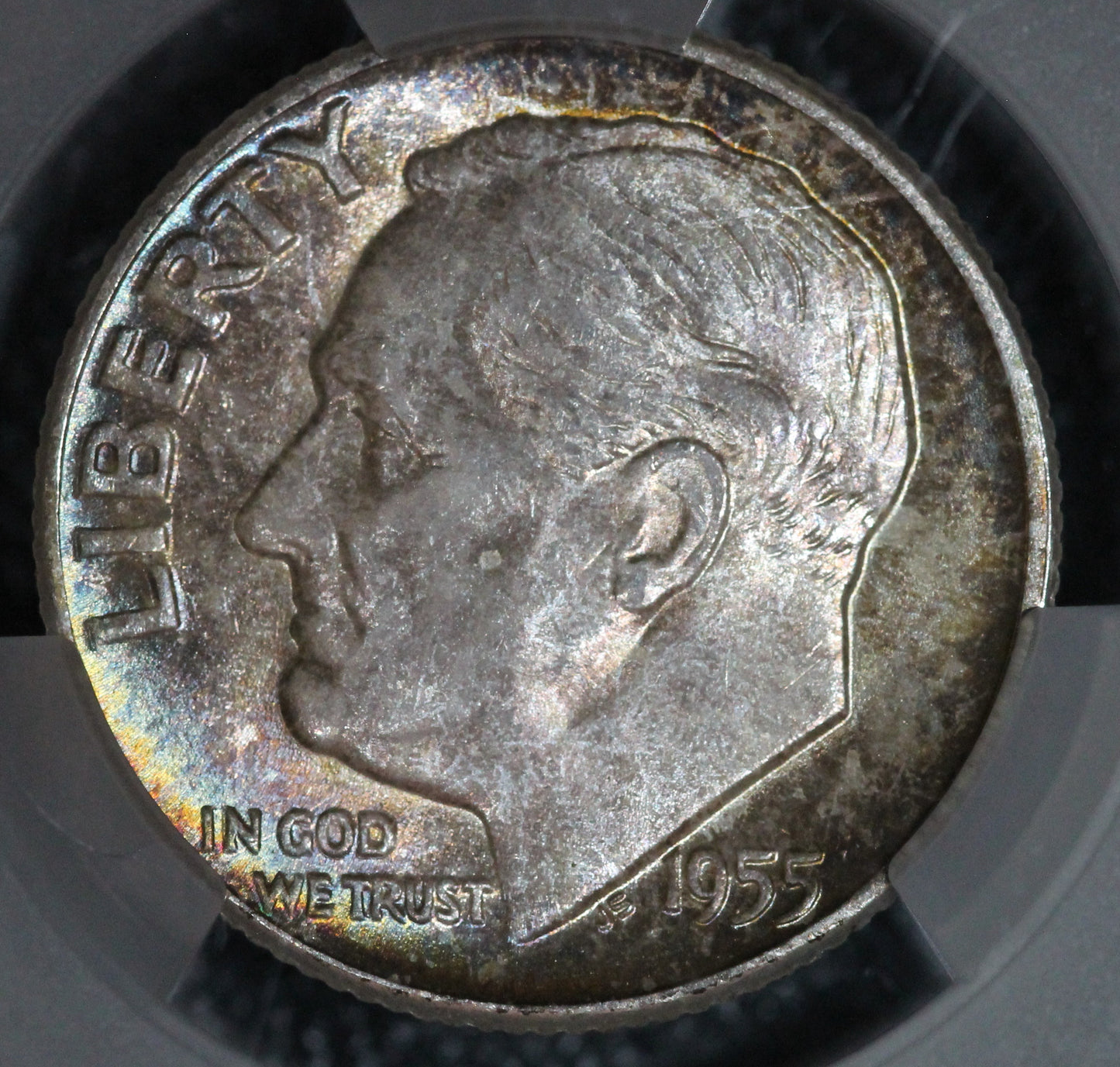 1955 Roosevelt Dime, CAC MS66
