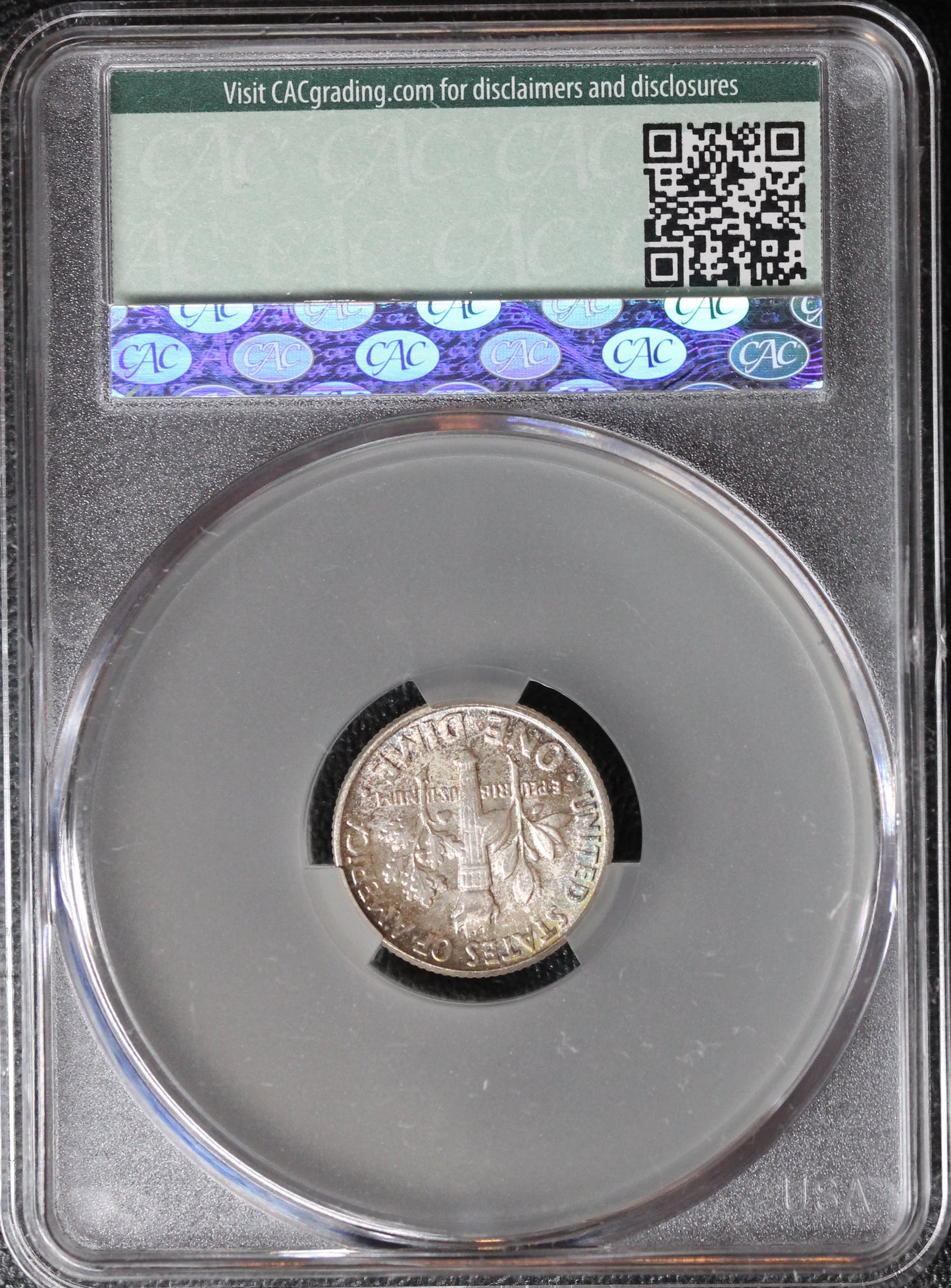 1955 Roosevelt Dime, CAC MS66