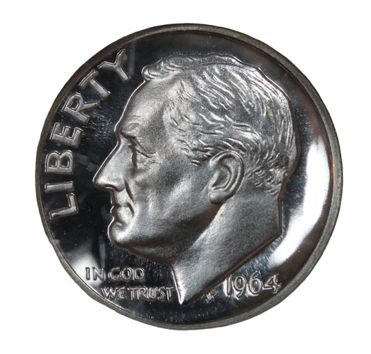 1964 Roosevelt Dime, NGC PF68 with Cameo