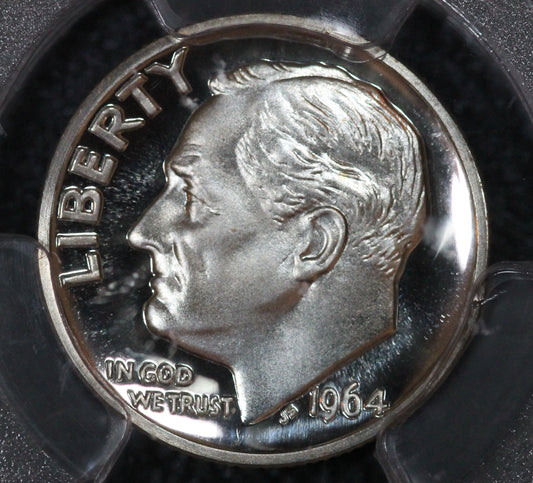 1964 Roosevelt Dime, PCGS PR69 Cameo