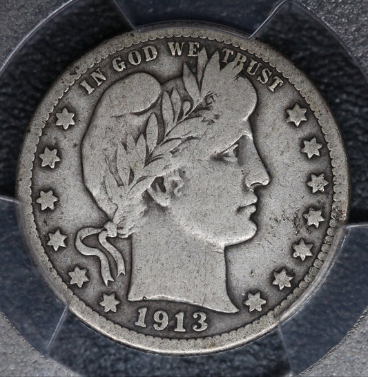 1913-S Barber Quarter, PCGS VG10 CAC, Key Date