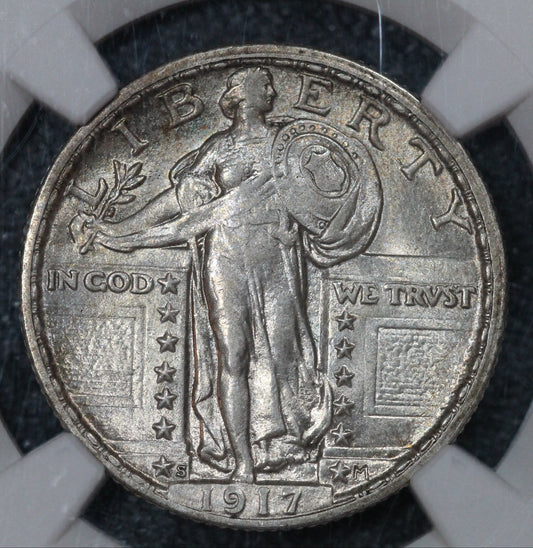 1917-S Standing Liberty Quarter, Type 2 NGC MS63