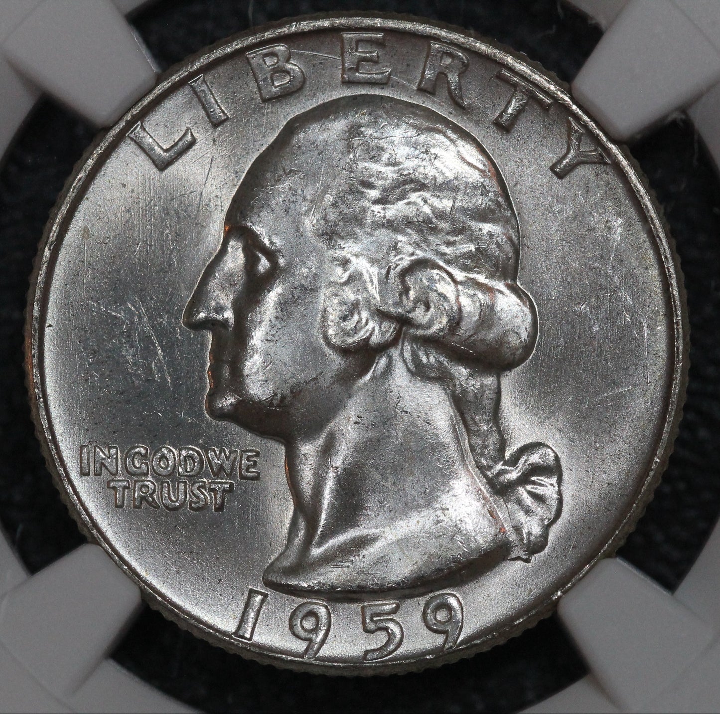 1959 D/D Washington Quarter FS-501, NGC MS64