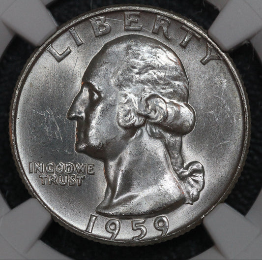 1959 D/D Washington Quarter FS-501, NGC MS64