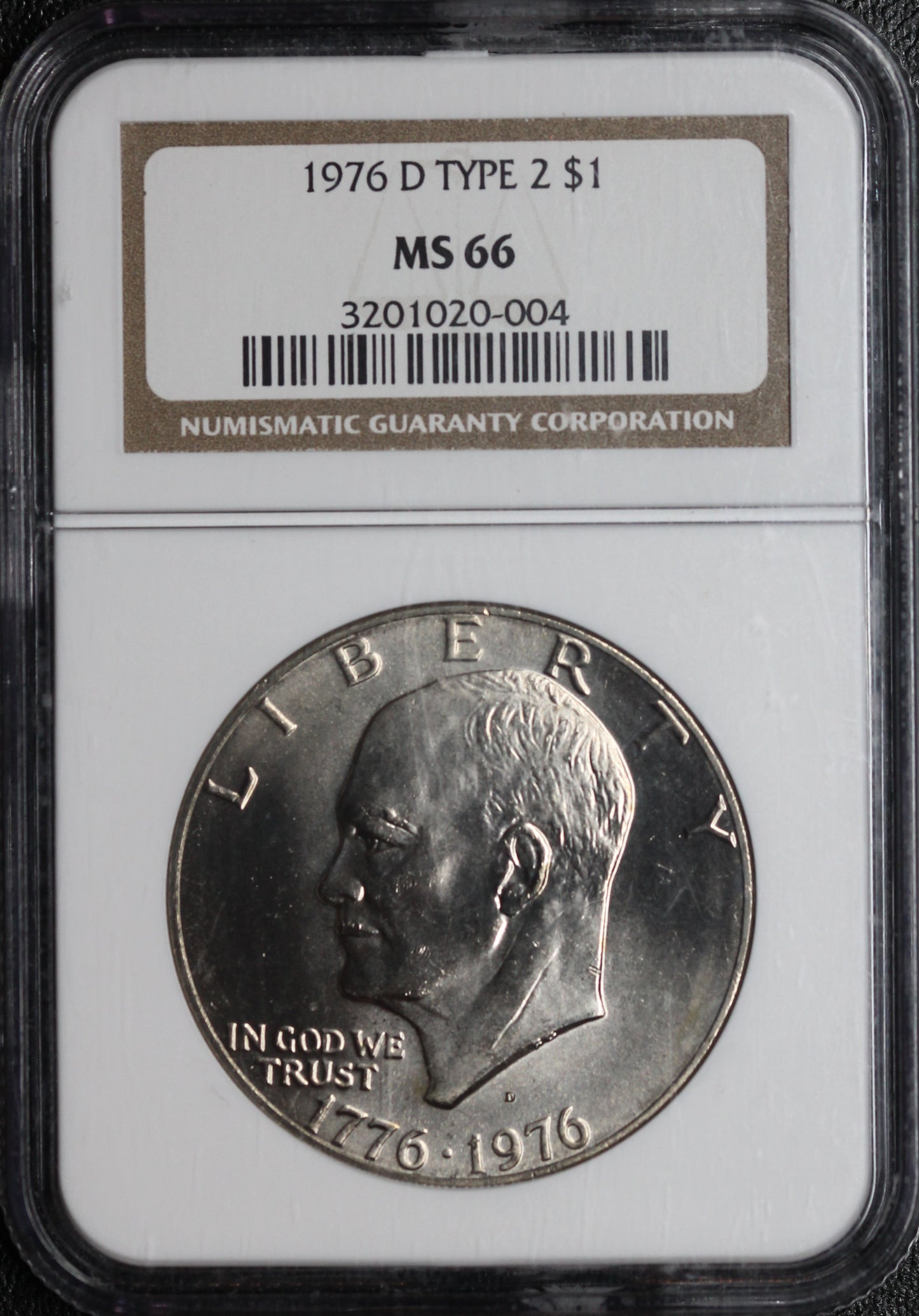 1976-D Type 2 Eisenhower Dollar NGC MS66
