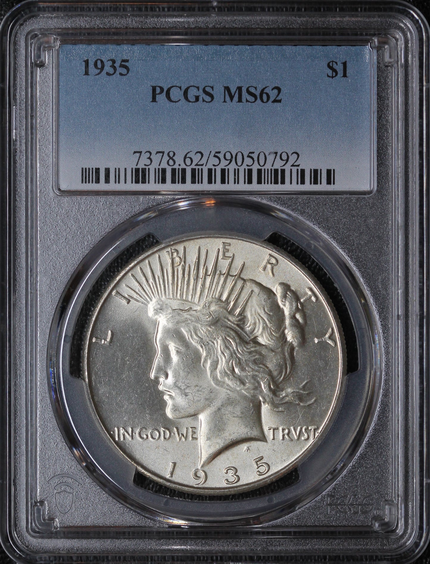 1935 Peace Dollar PCGS MS62