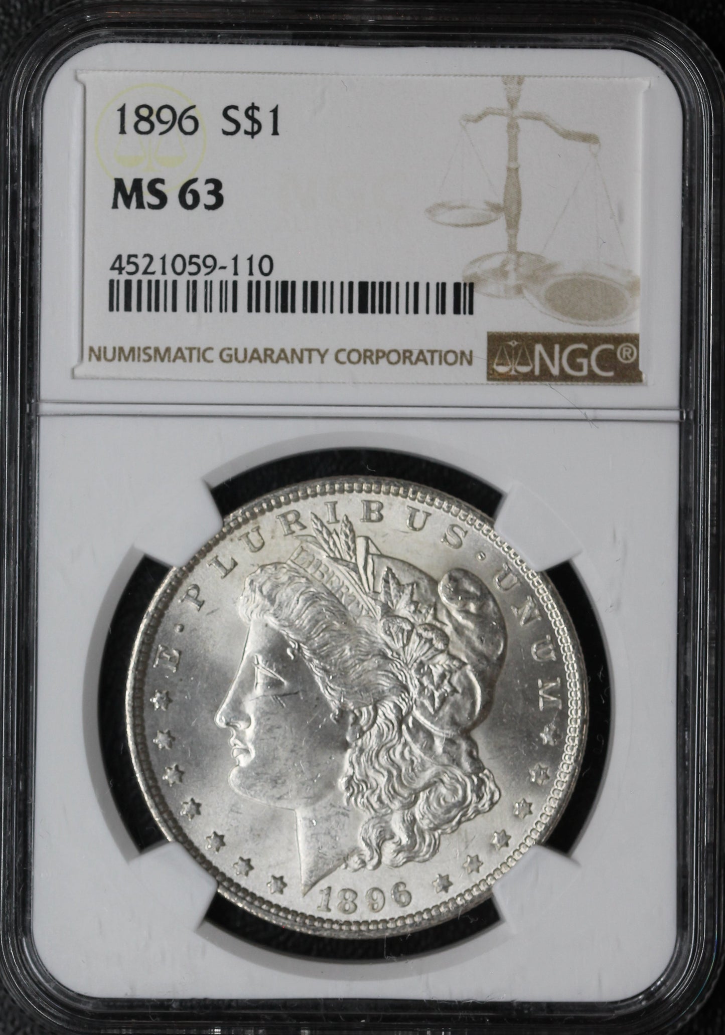 1896 Morgan Dollar NGC MS63