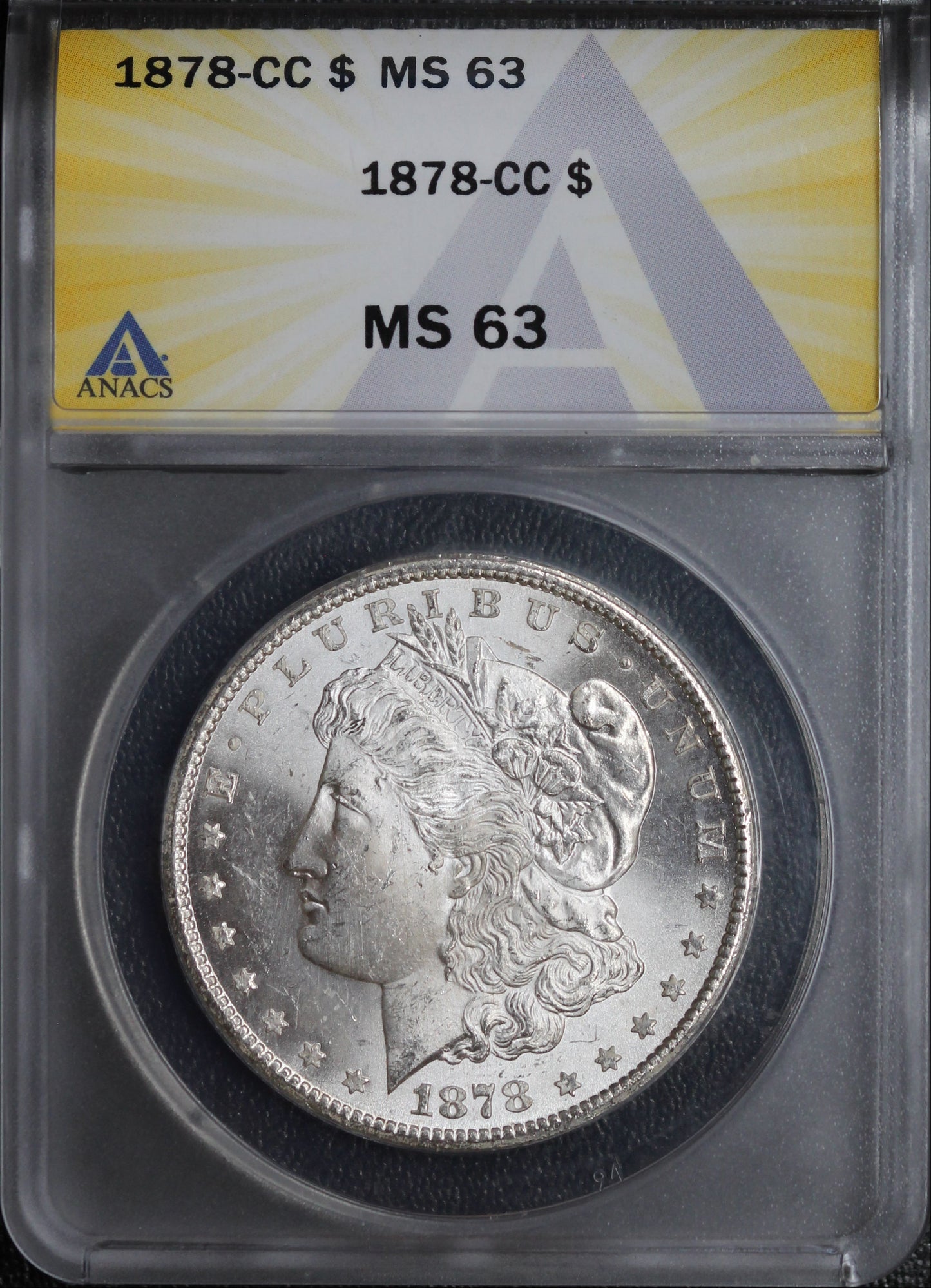 1878-CC Morgan Dollar ANACS MS63