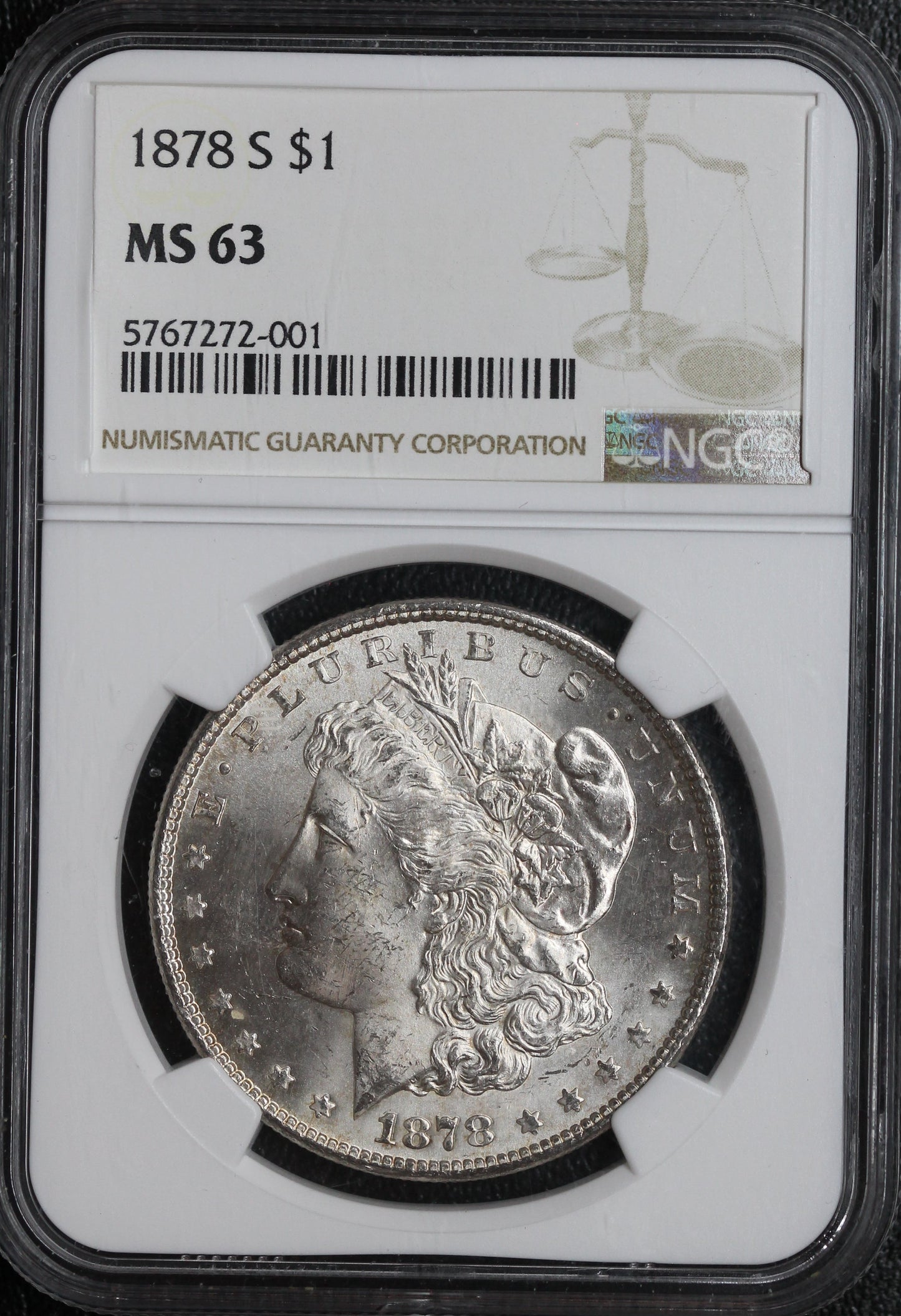 1878-S Morgan Dollar NGC MS63