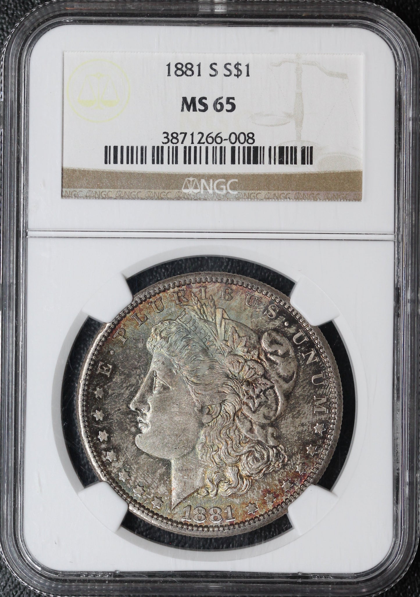1881-S Morgan Dollar NGC MS65