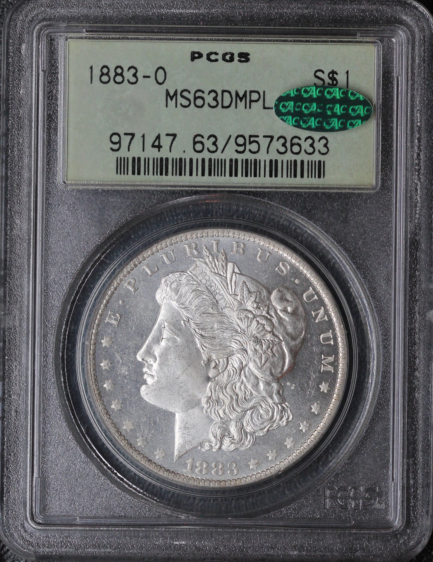 1883-O Morgan Dollar PCGS MS63 DMPL CAC