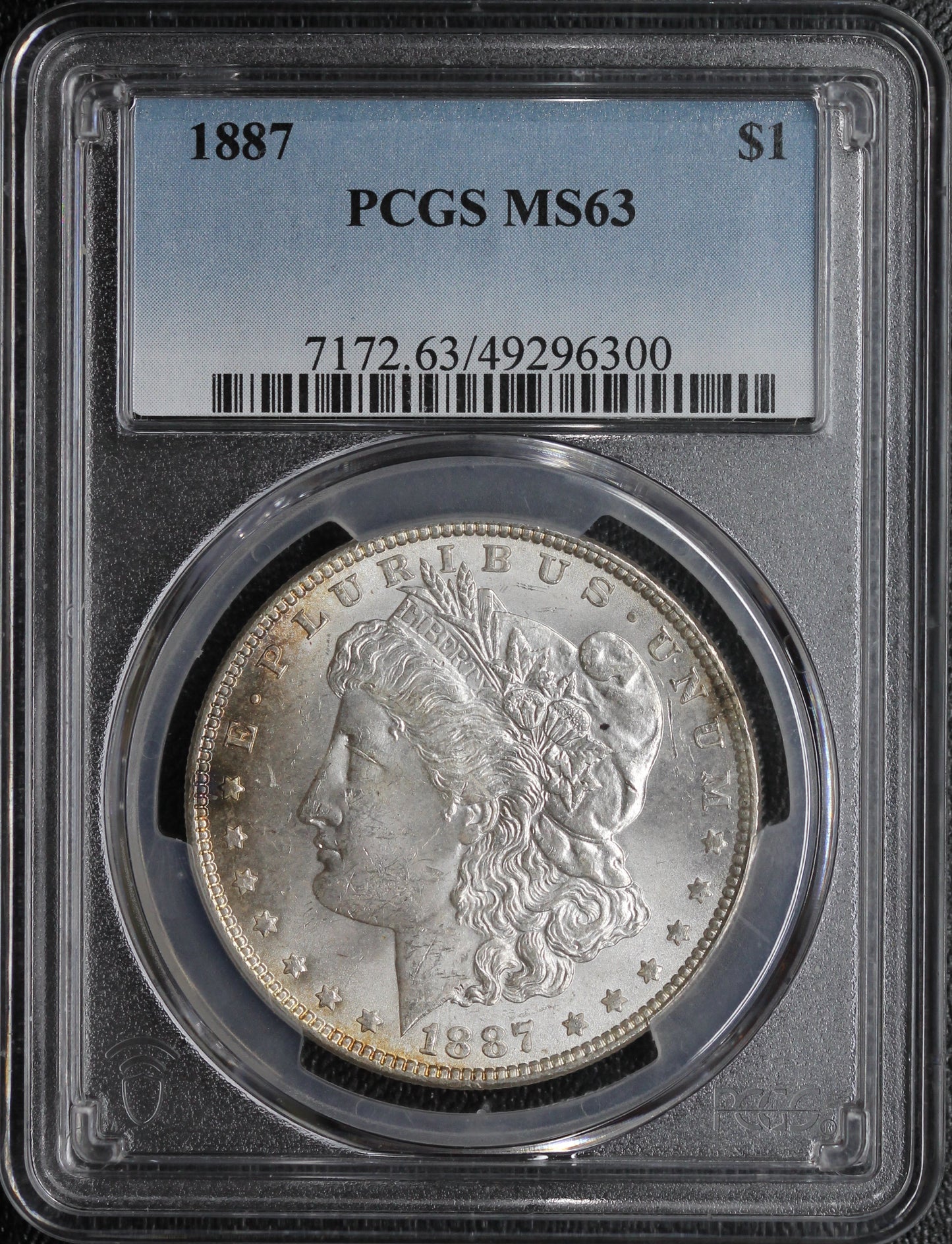 1887 Morgan Dollar PCGS MS63