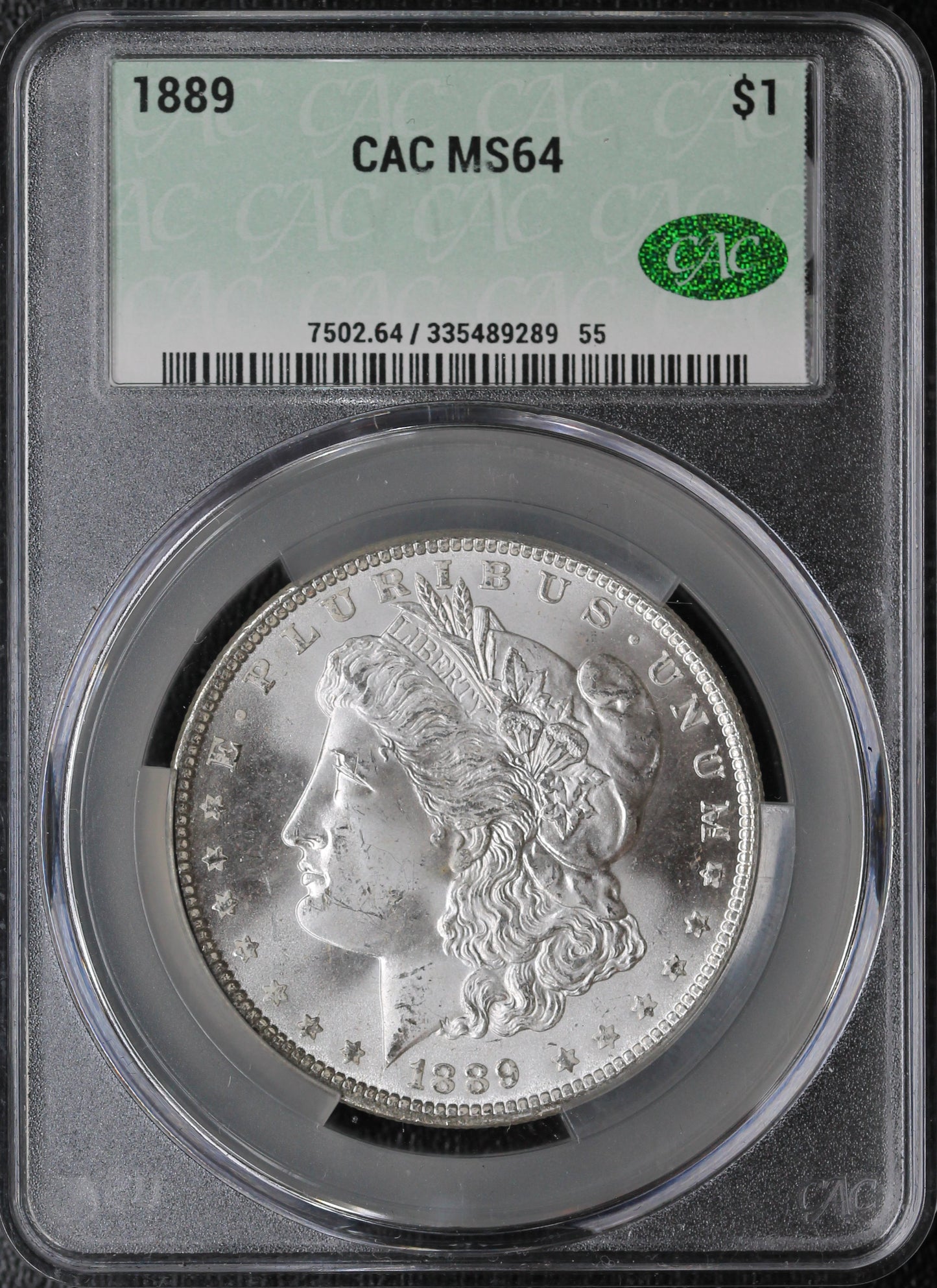 1889 Morgan Dollar CAC MS64